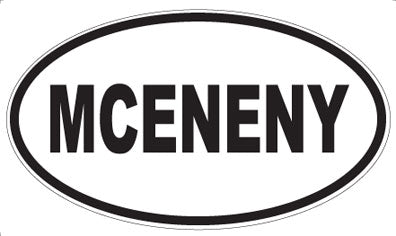 MCENENY - Oval Sticker