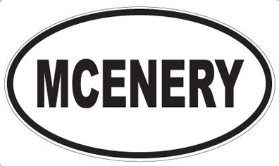 MCENERY - Oval Sticker