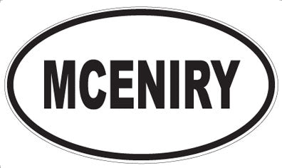 MCENIRY - Oval Magnet