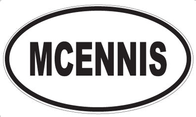MCENNIS - Oval Sticker