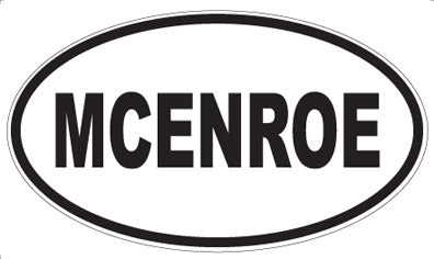 MCENROE - Oval Sticker
