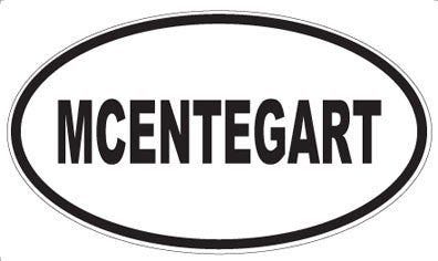 MCENTEGART - Oval Magnet
