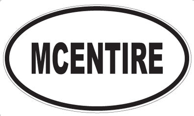 MCENTIRE - Oval Sticker
