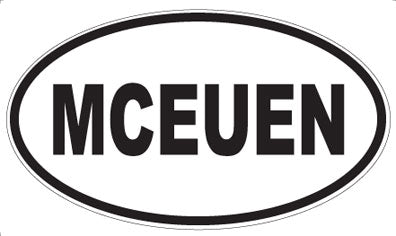 MCEUEN - Oval Sticker