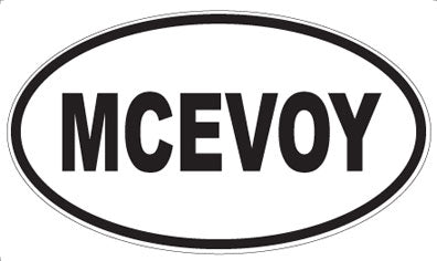 MCEVOY - Oval Sticker