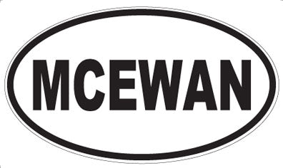MCEWAN - Oval Magnet
