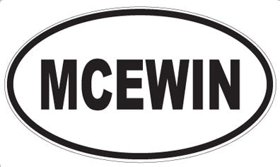 MCEWIN - Oval Magnet