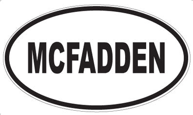 MCFADDEN - Oval Sticker