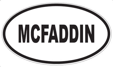 MCFADDIN - Oval Sticker