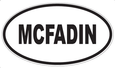 MCFADIN - Oval Sticker
