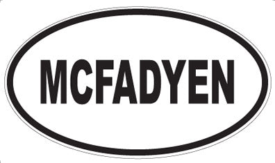 MCFADYEN - Oval Sticker