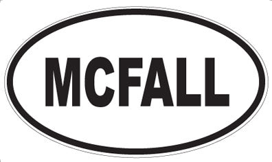 MCFALL - Oval Sticker
