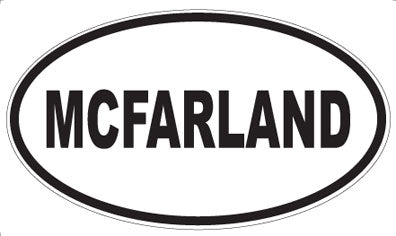 MCFARLAND - Oval Magnet