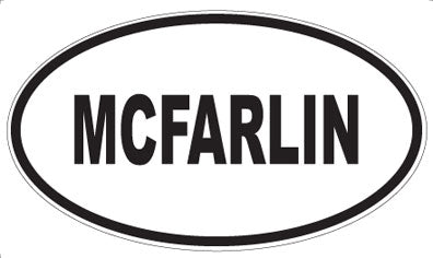 MCFARLIN - Oval Sticker