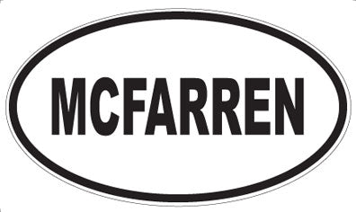 MCFARREN - Oval Sticker