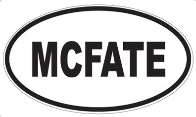 MCFATE - Oval Magnet