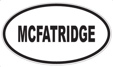 MCFATRIDGE - Oval Sticker