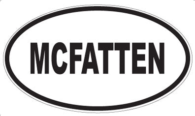 MCFATTEN - Oval Sticker