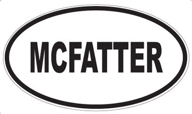 MCFATTER - Oval Sticker