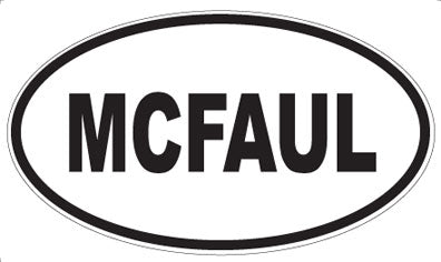 MCFAUL - Oval Sticker