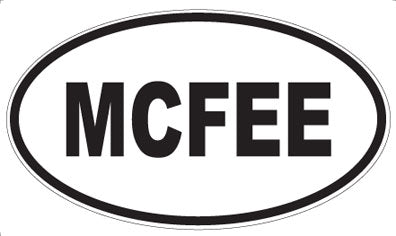 MCFEE - Oval Sticker