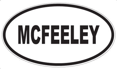 MCFEELEY - Oval Sticker
