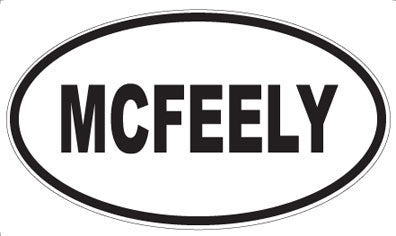 MCFEELY - Oval Sticker