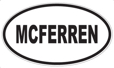 MCFERREN - Oval Sticker