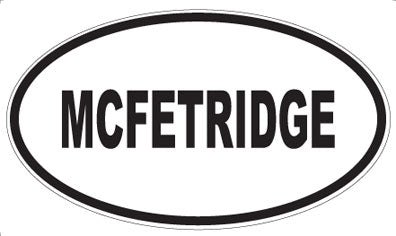 MCFETRIDGE - Oval Sticker