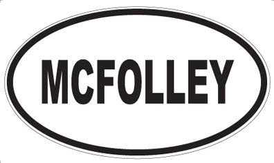 MCFOLLEY - Oval Sticker