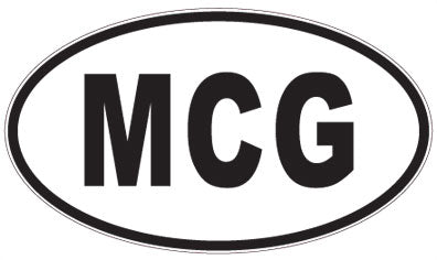 MCG - 3 Letter Initials Oval Sticker