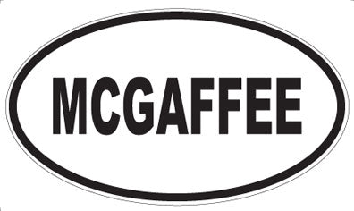 MCGAFFEE - Oval Sticker