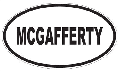 MCGAFFERTY - Oval Sticker