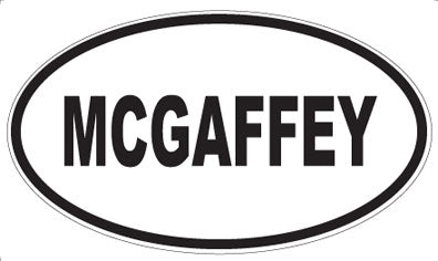 MCGAFFEY - Oval Sticker