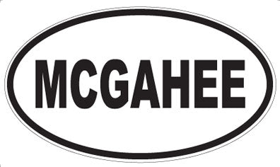 MCGAHEE - Oval Sticker