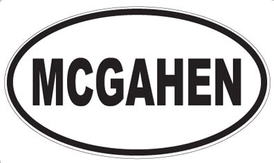 MCGAHEN - Oval Sticker