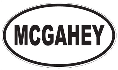 MCGAHEY - Oval Sticker