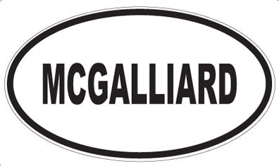 MCGALLIARD - Oval Magnet