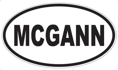 MCGANN - Oval Sticker