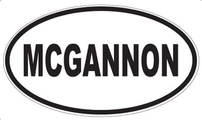 MCGANNON - Oval Sticker