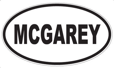MCGAREY - Oval Sticker