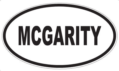 MCGARITY - Oval Sticker