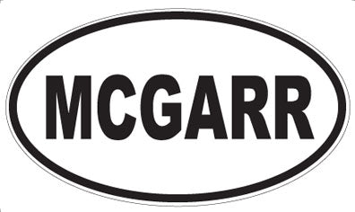 MCGARR - Oval Sticker