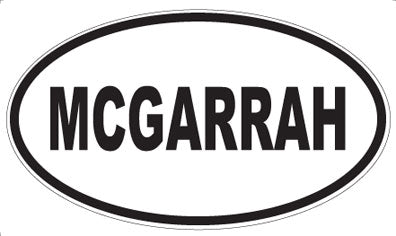 MCGARRAH - Oval Magnet