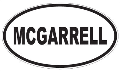 MCGARRELL - Oval Magnet