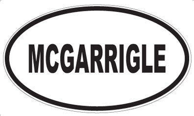 MCGARRIGLE - Oval Magnet