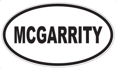 MCGARRITY - Oval Sticker
