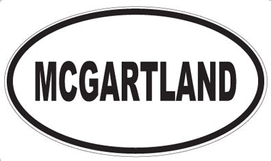 MCGARTLAND - Oval Sticker