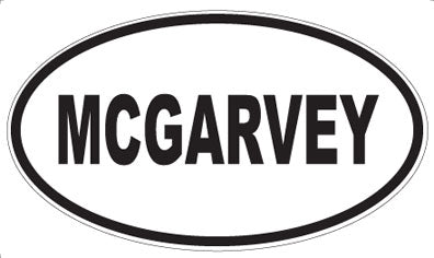 MCGARVEY - Oval Magnet