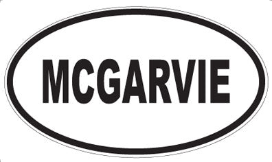 MCGARVIE - Oval Sticker